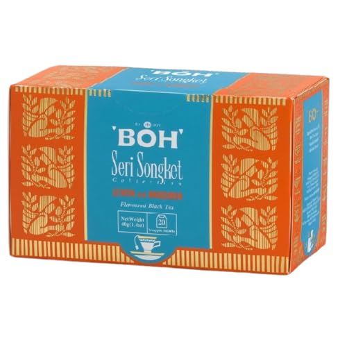 BOH Lemon with Mandarin - Té Negro Aromatizado Limón y Mandarina - 20 Bolsitas Individuales - Sabor Frutal y Refrescante - Frío o Caliente