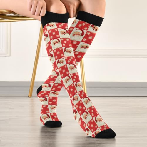 Image of Wusikd Halloween Black Cat Compression Socks for Women and Men Circulation Pumpkin Long Socks for Athletic Running 1