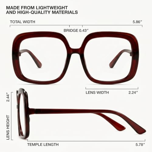 Image of miyya Blue Light Blocking Glasses for Women, Blue Light Glasses for Women Oversized Fashion Glasses