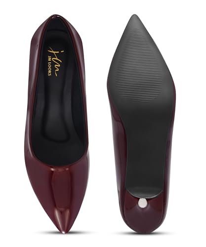 Image of JM LOOKS Women Pointed Toe Kitten Heel Pumps for Office, Formal Meetings and Everyday Wear