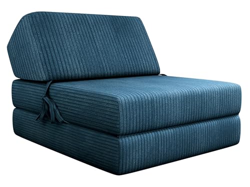 Mirjan24 Sofa Kevin Cord mit Schlaffunktion, Schlafsofa, Bettsessel, Klappmatratze, Faltmatratze, Gästebett, Schlafcouch, Kinderzimmer (Poso 05)