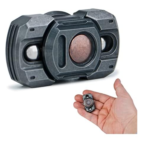 DjuiinoStar Premium Fidget Spinner, CNC Machined Fidget Clicker, Stainless Steel + Copper, Retro Feeling Fidget Toy, Help to Relief Stress, Best 'Fidget Jewelry' Gift for Fidget Fans DFS-14 Cover