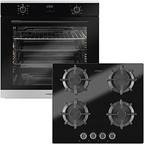Oranier Einbaubackofen Set autark inklusive Gaskochfeld 60 cm GKH 2783 und Edelstahl Backofen EBS 9936