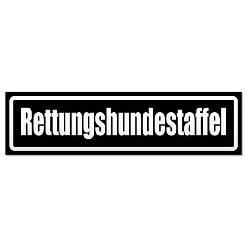 Kiwistar - Autoaufkleber - Rettungshundestaffel invertiert - Hinweis Aufkleber Sticker für Auto, Kfz, Fahrrad, PKW, LKW - 20cm - Schwarz