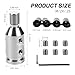ongfuwu M12x1.25 Shift Knob Adapter, Aluminum Gear Shift Adapter Kit with 4-Sizes Hoses, Universal Gear Shift Knob Cover for Non-Threaded Manual Shifters, Car Stick Shift Knob Adapter (Silver)