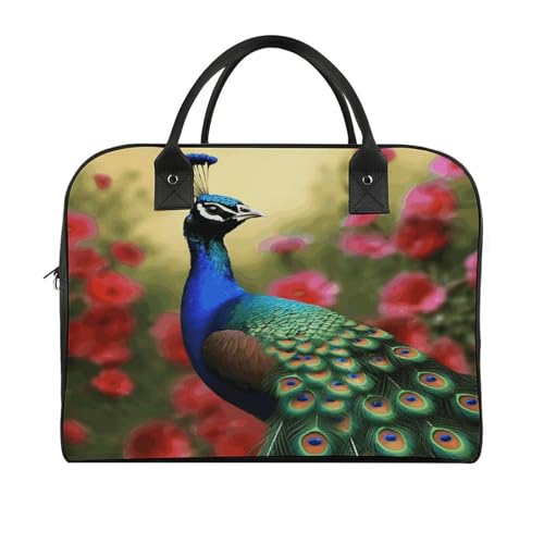 Maletín liviano para laptop Peacock Flowers unisex miniatura 3