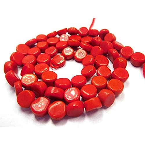 Pierres rouges de 5 mm en perles de forme pièce pour confectionner des bijoux bohèmes d'été
