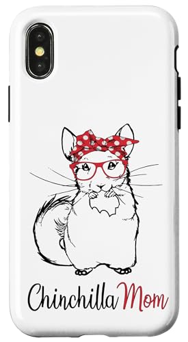 Womens & Girls Bandana Mom Pet Chinchilla Mama Lover �X�}�z�P�[�X iPhone X/XS �p