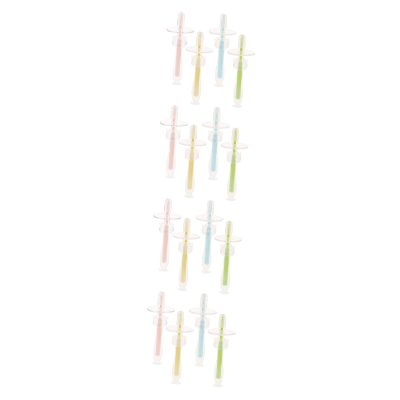 VALICLUD 4 Set Spazzolino Da Denti Per Formazione Infantile Dente Spazzolino Da Denti Per Neonati Spazzolino Da Denti in Silicone Per Gel Di Silice 4 Pezzi*4
