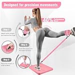 KUZARO Glute Équipement d'entraînement, jambe & Équipement d'exercice de hanche pour les femmes, Bandes de résistance à la cheville & Conseil d'exercice pour la fitness à domicile, kickbacks, poussées de hanche, entraînement du bas du corps