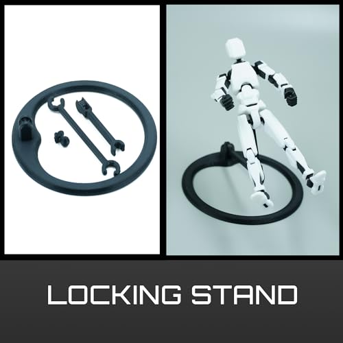 Image of Dummy 13 Action Figure Robot | Fully Articulated 3D Printed Robot Toy | 5.4-inch Collectible Figurine | Matte Finish | Unassembeled | Combo of 2 (Blue-Black+White-Black)