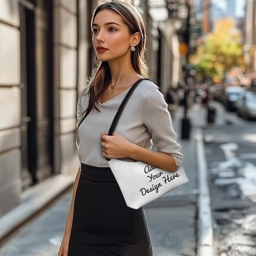 Image of Handbag for Women Leather Underam Shoulder Bag with Zipper Fashion Work Purse Waterproof Travel Wallet