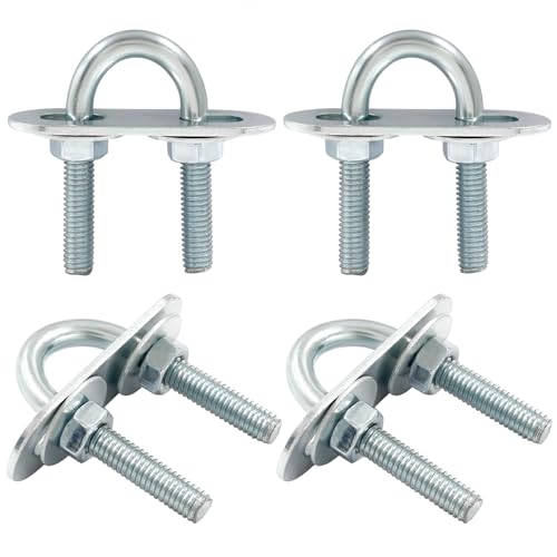 BokWin 4 Pcs Round U Bolts M6, 16mm Inner Width 46mm Length