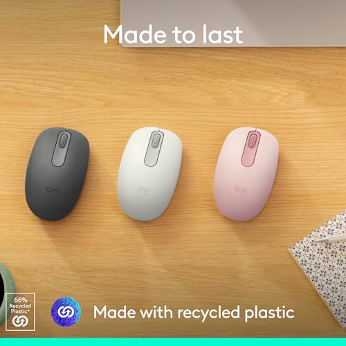 Image of Logitech M196 Bluetooth Wireless Mouse, Compact and Portable Mouse for Laptops, Tablets and More, 12-Month Battery, Smooth Tracking, Compatible with PC and Mac, Windows and macOS - Off White