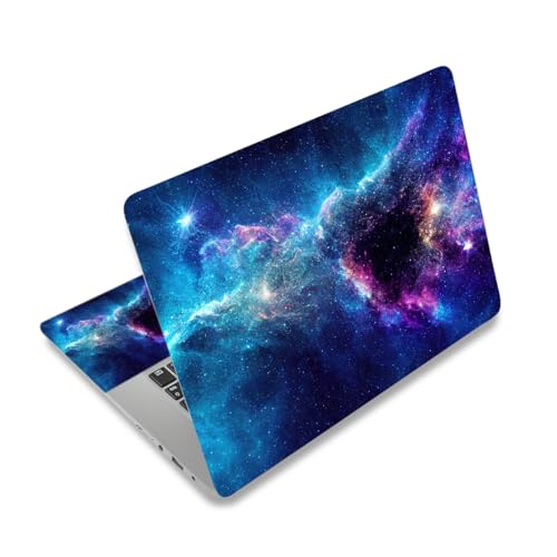 Laptop Skin Sticker Decal Cover, 11.6”12' 13' 13.3' 14' 15' 15.4' 15.6' Laptop Netbook Skin Sticker Cover Art Notebook Protector (2 Wrist Pad Included), Removable Reusable, Easy to Apply, Galaxy Space