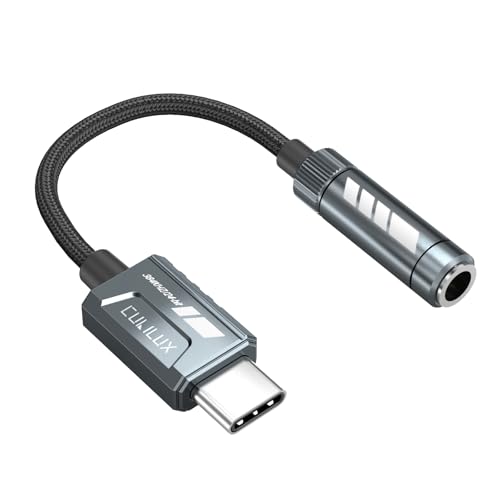 Cubilux USB C Headphone Adapter with 384kHz/24-bit DAC Type C to 3.5mm Audio Jack Dongle TRRS Microphone Connector for iPhone 17/16/15 iPad Pro 13/12.9/11 iPad Air 13/11 Galaxy S25/S24 Pixel 10/9
