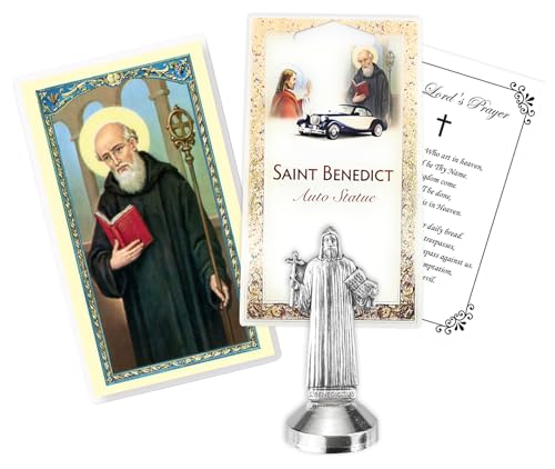 Estatua Mini San Benito con Base Magnética y Tarjetas Laminadas miniatura 1