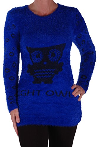 Eye Catch - Pull imprimé Hibou - Femme - Taille Unique