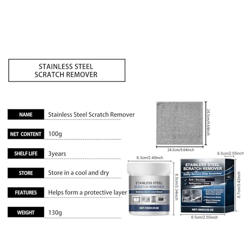 Kit Removedor de Rayones para Acero Inoxidable 100g miniatura 2