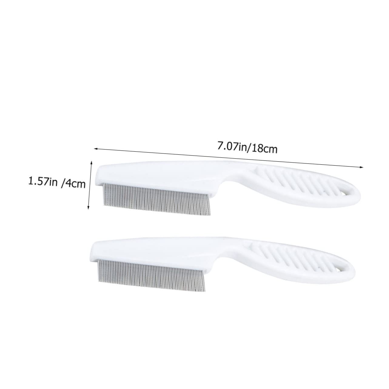 Mikikit 2Pcs Convenient Pet Combs for Grooming Non Slip Dog Cat Hair Removal Brushes Lightweight Portable Pet Grooming Tools for Daily Use Bathing