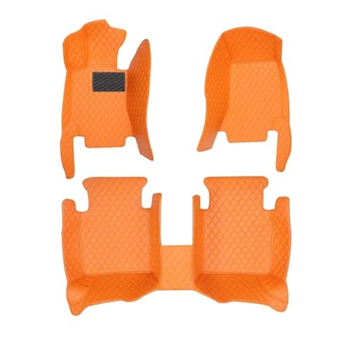 Tapis coffre voiture BMW E60 2004-2010 orange avec tapis sol RHD