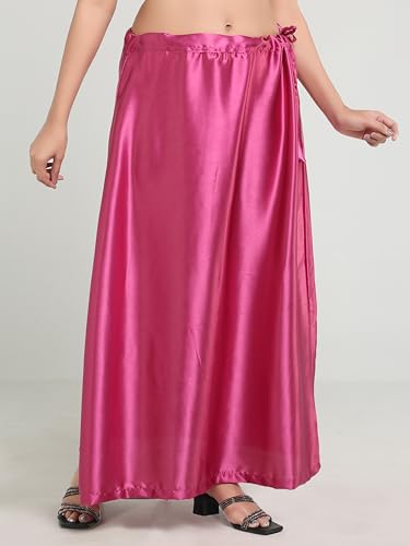 Image of Madhu Fashion Women's Satin Saree Petticoat Saree Underskirt