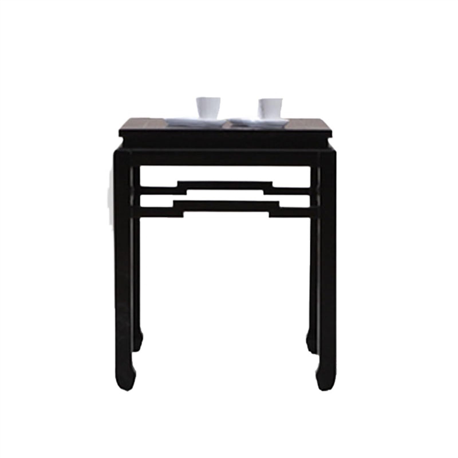 Tavolo da tè per soggiorno Tavolino laterale for divano, tavolino da caffè piccolo in legno, tavolino rimovibile, tavolino nero massiccio for soggiorno, camera da letto, studio ecc. Tavolino da caffè