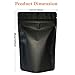100 Pack Smell Proof Mylar Bags - 4.7 x 7.9 Inches Resealable Stand Up Ziplock Bags Food Storage Foil Pouch Matte Black