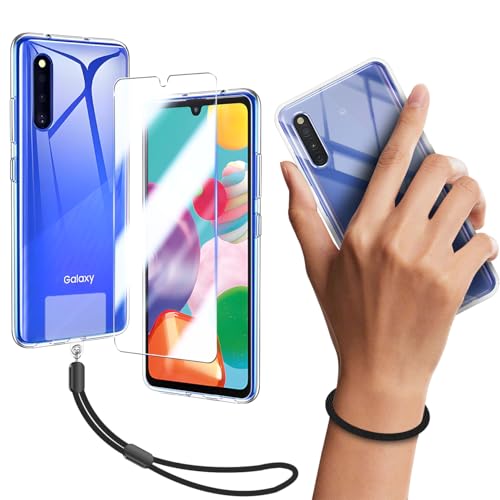 Galaxy - 最終価格Galaxy A41 SC-41A Black ケースとフイルム付き galaxy a41 ケース ソフト おしゃれ かわいい tpu ギャラクシー