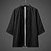 Men's Cotton Linen Bathrobe Kimono Cardigan Loose Thin Japanese Style Casual Summer Outwear