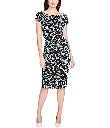 rachel roy ruched dress Rachel Rachel Roy Scoop Neck Ruched Asymmetrical Midi Dress Size 8 Pink/Coral