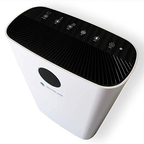 DOCTOR-SAN Luftreiniger 6006 | HEPA H14 Filter entfernt >99,997% der Schadstoffe | CADR 465m³ | bis 75m² Raumgröße | UV-Bestrahlung | Ionisator | 6-fach Filterung | Nachtmodus