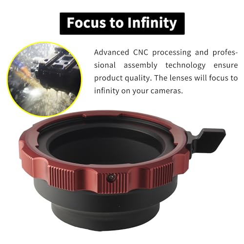 XPIMAGE Anillo Adaptador de Montura de Lente de Aluminio Ultraligero Compatible con Lentes PL para cámaras Olympus o Panasonic MFT M43 M4/3 Micro Cuatro Tercios BMPCC - imagen 5