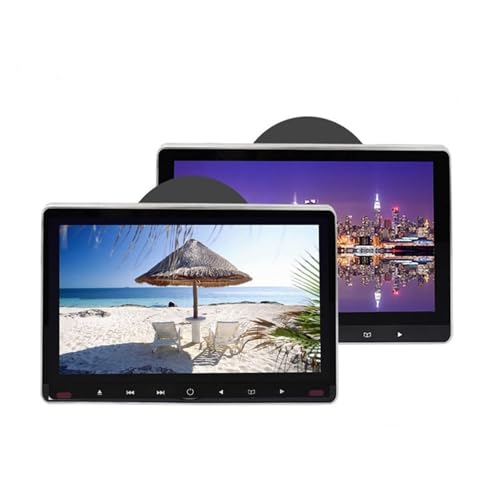 TV para Reposacabezas, Monitor de reposacabezas coche 11,6 pulgadas reproductor vídeo DVD MP5 1080P HD USB/SD/HDMI/IR/FM/juego 1920X1080P resolución for(2PCS)