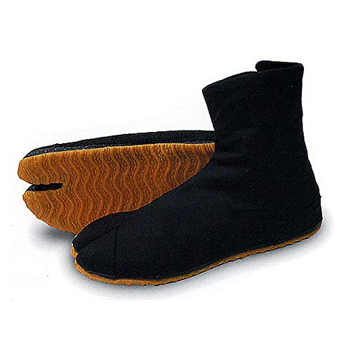 Outdoor Ninja Tabi Shoes, Jikatabi, Cushioned Rubber Sole, Unisex Black
