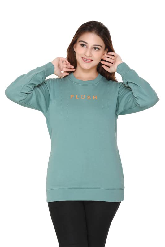 Winter Sweatshirt for Women | Girls Round Neck Full Sleeve Sweatshirts (SW-201)-image-46