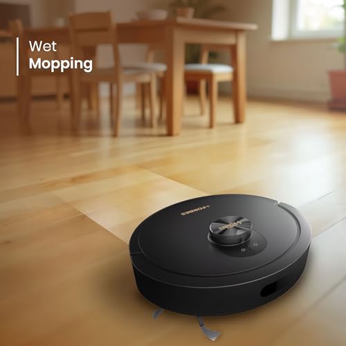 Image of Eureka Forbes SmartClean Auto Bin Turbo, 7000Pa HyperSuction Robotic Vacuum Cleaner (40 Days Hands-Free Cleaning) | LiDAR 3.0 & Quick Home Mapping | Wet Mopping | 3-Hour Run Time | Smart App Control