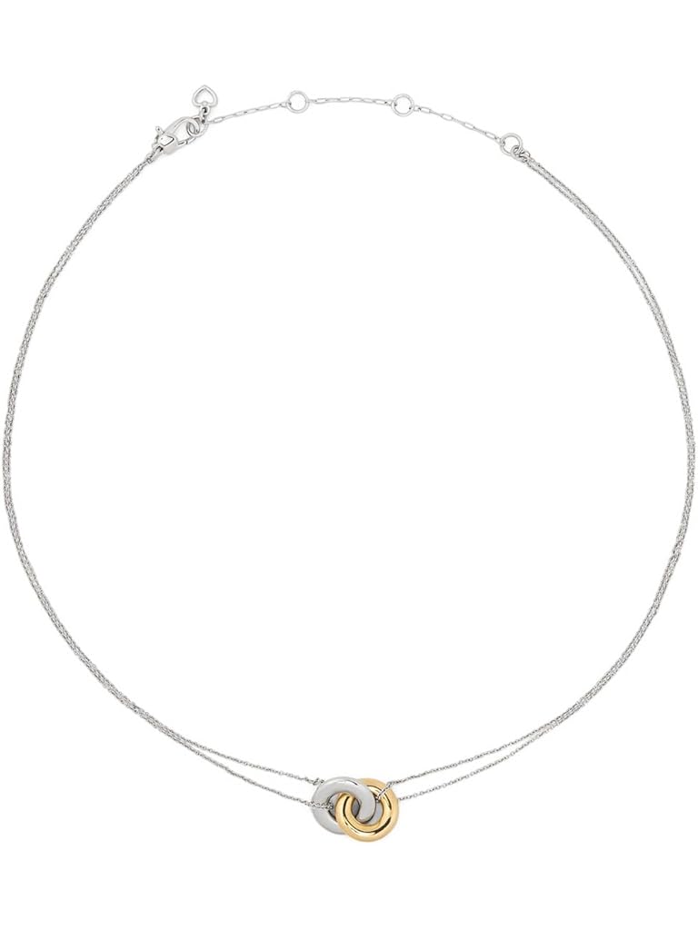 Silver Kate Spade New York Interlock Mini Pendant