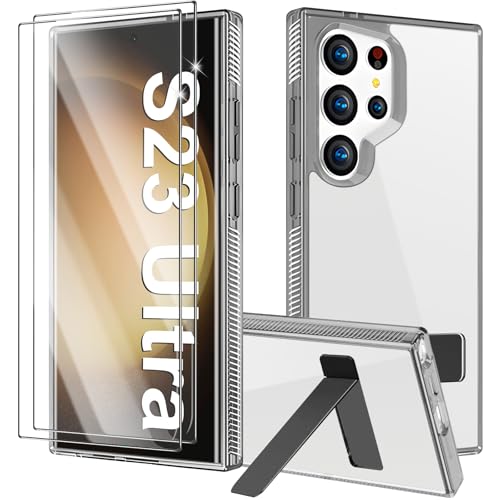 Giyer Handyhülle für Samsung Galaxy S23 Ultra Hülle mit 2xSchutzfolie Nie Vergilbung Schutzhülle Galaxy S23 Ultra 5G Har...