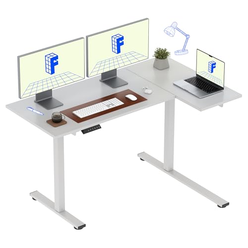 Amazon | FLEXISPOT 昇降式デスク 電動 EF1 L字デスク パソコンデスク