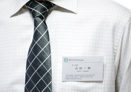 Amazon.co.jp: グリーンウィーク 名刺型 名札 100枚セット（50枚入×2 
