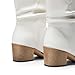 DREAM PAIRS Women's Modern Western Cowboy Boots, Mid Calf Round toe Chunky Heel Cowgirl Country Ankle Boots with Pull On Tabs,Size 7.5,White,SDMB2408W