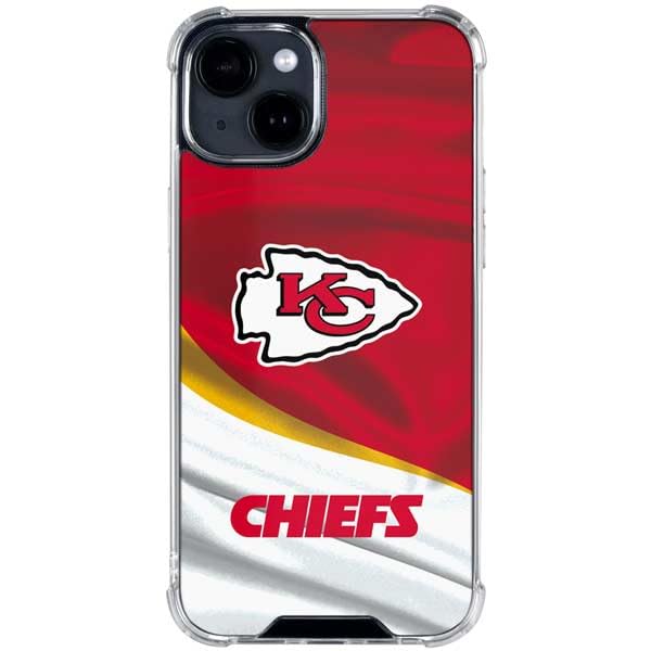 Skinit Clear Phone Case Compatible with iPhone 15 - Officially Licensed NFL Kansas City Chiefs Design