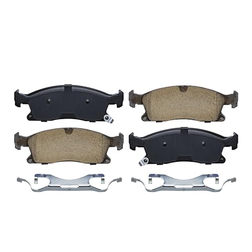 Image of Detroit Axle - Front Brake Pads for Jeep Grand Cherokee Dodge Durango Mercedes-Benz GL350 GL450 GLE300d GLS350d GLS450 GLE350 GLE400 ML350, Ceramic Brake Pads w /Hardware Replacement