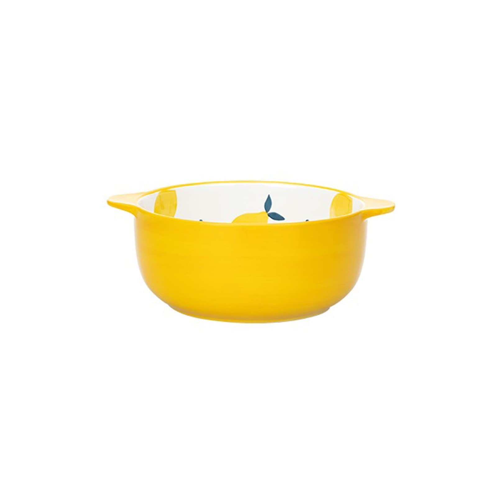 Kitchen Fuente de horno 7/8 pulgadas Cerámica Hornear COCINA COCINA COCINA SOBRE SOPA DE CEREAL DE CEREALES DE CALIENTE PERSONALES DE CALENTE HORNEADOR fuente para hornear ( Color : 7 inch lemon )