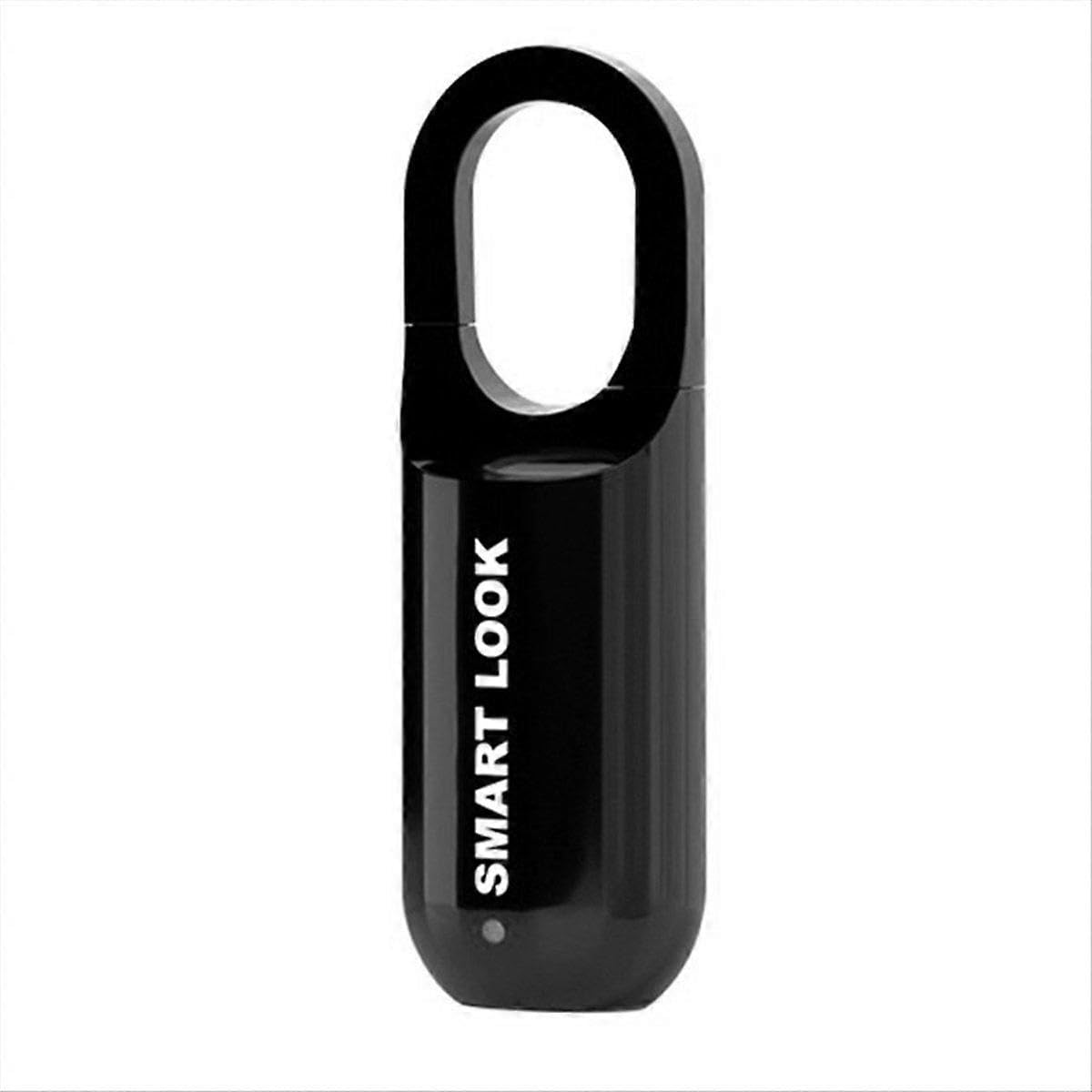 Joyhappst Image Color Fingerprint Padlock M01 Anti-Theft Smart Door Lock Keyless Usb Rechargeable Security For Home Bike Locker Black