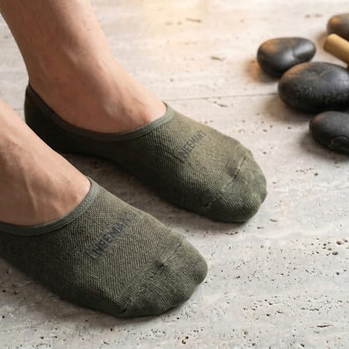 Image of Neeman's No Show Socks for Men & Women | Breathable Cotton Blend | Non-Slip Silicone Heel Grip | Reinforced Toe & Heel | Hidden Low-Cut Socks - Pack of 3