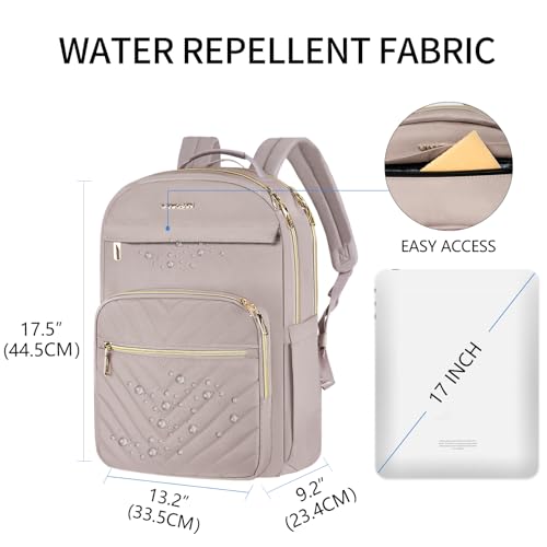 Image of VANKEAN 15.6 Inch Laptop Backpack for Women Work Laptop Bag Stylish with USB Port
