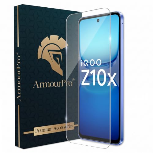 Image of ArmourPro 3D Borderless Tempered Glass for iQOO Z10X and iQOO Z9x, HD Clear Curved Edge to Edge Screen Protector, 9H Hardness, Oleophobic Coating, Case Friendly | Pack of 1