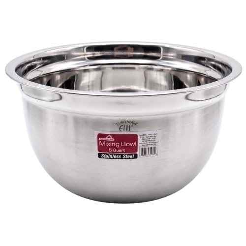 Tazón para mezclar Euro-Ware acero inoxidable 5 qt miniatura 1